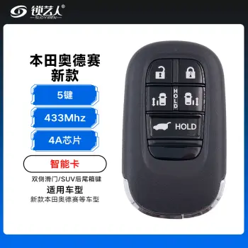 23款新本田奥德赛智能卡-4A-433-5键-双侧滑门/SUV车尾箱键（带小钥匙）