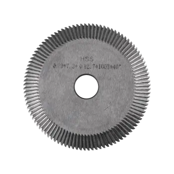 高速钢双面角度刀（0011#） φ70x7.3xφ12.7x100Tx40°卧式配钥匙机器面铣刀适用于201 100 101 219 Q27 301等