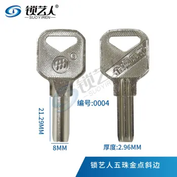 金属手柄五珠金点斜边0004