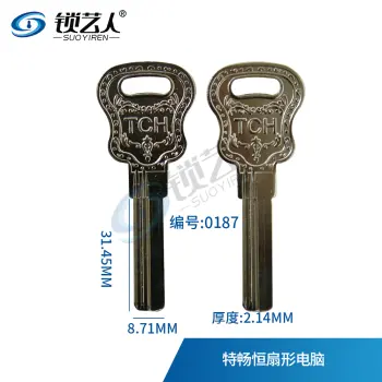 适用特畅恒 电脑钥匙坯 全铜TCH百利 钥匙胚  0187