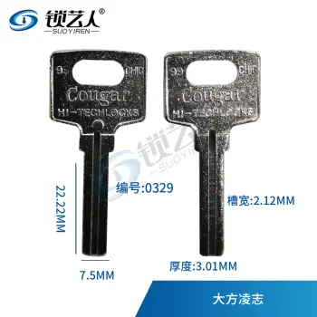 大方柄 凌志钥匙胚 3.0厚双面叶片 0329